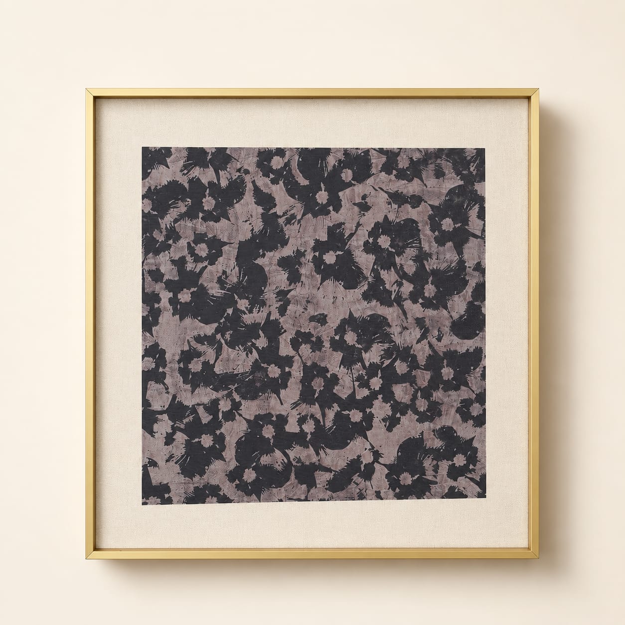 Floral Canvas Wall Art with Gold Frame view
