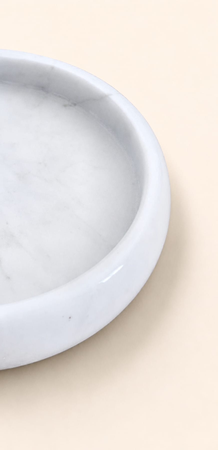 Round White Marble Base view 3