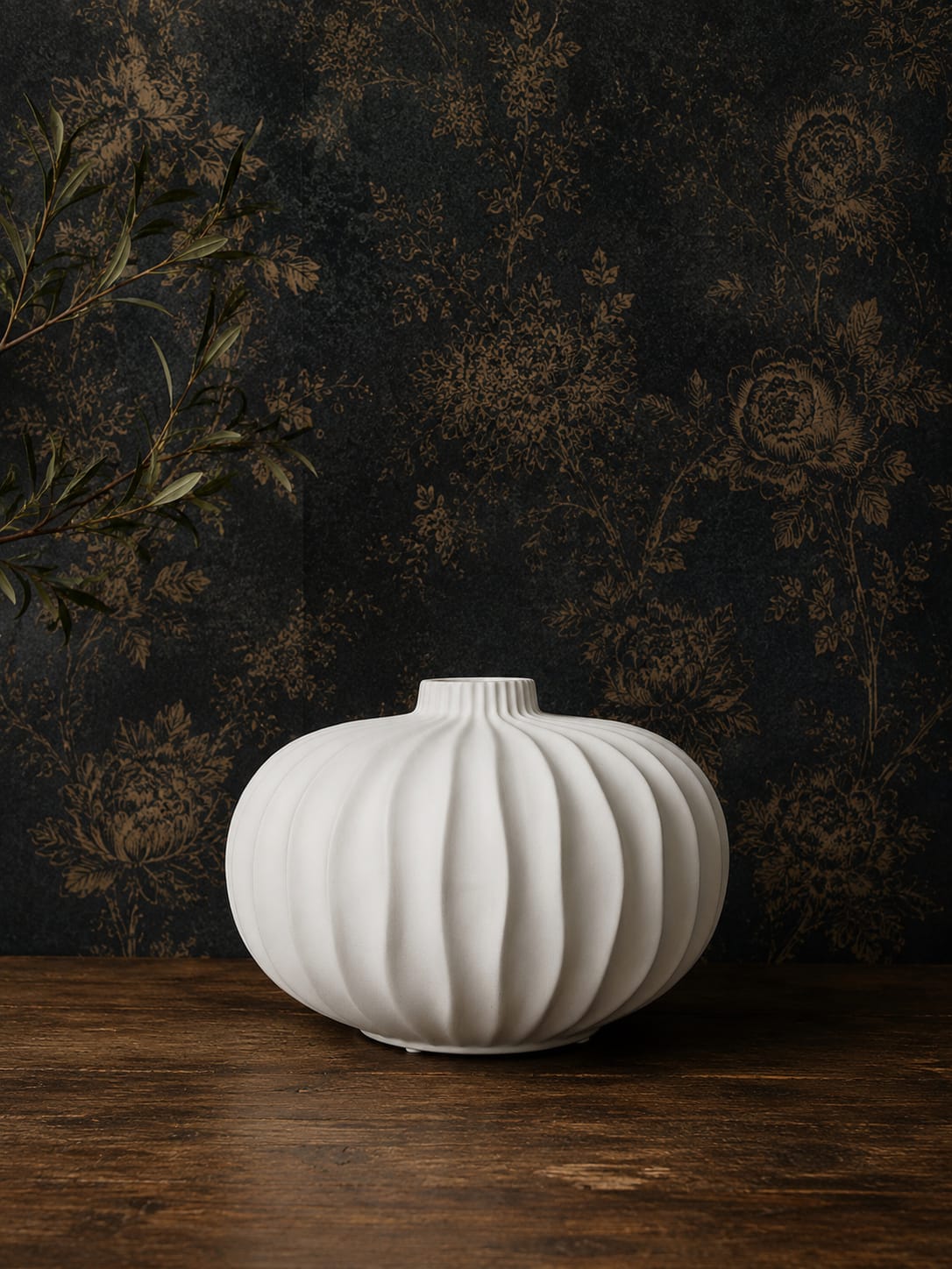 Large Off-White Ceramic Vase view 2