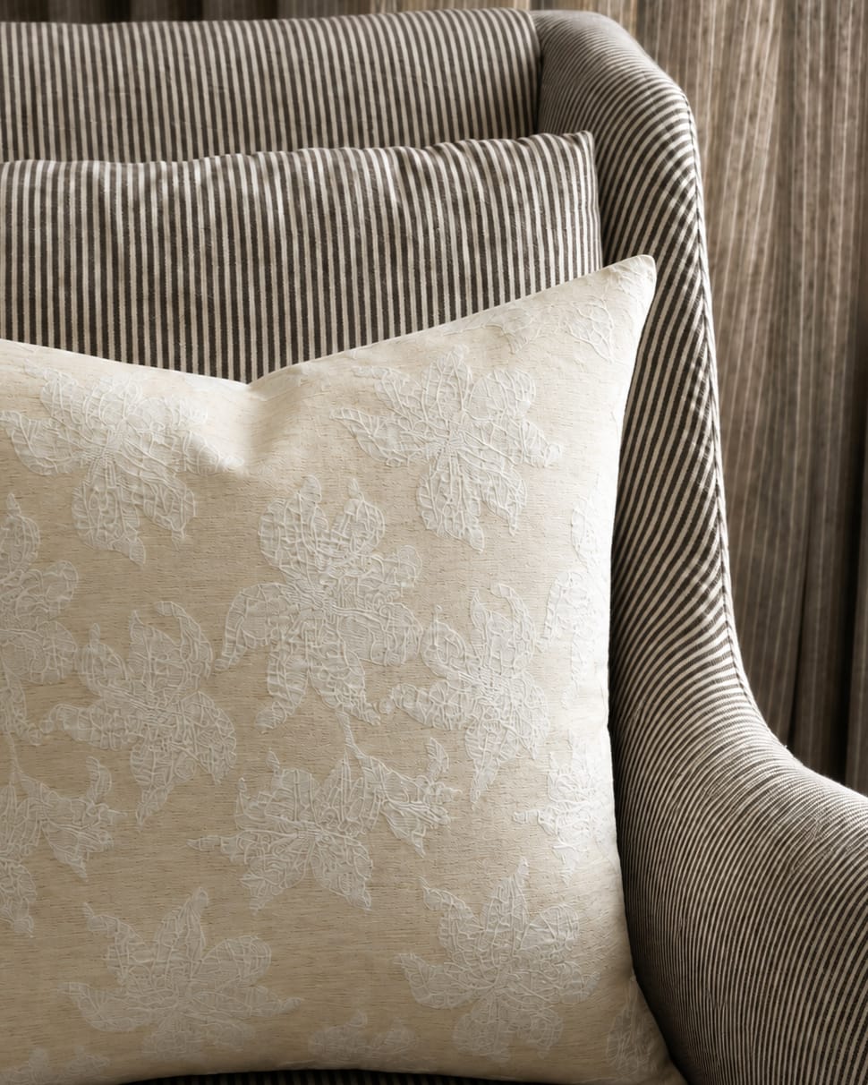 Jacquard Floral Cushion Cover view 1
