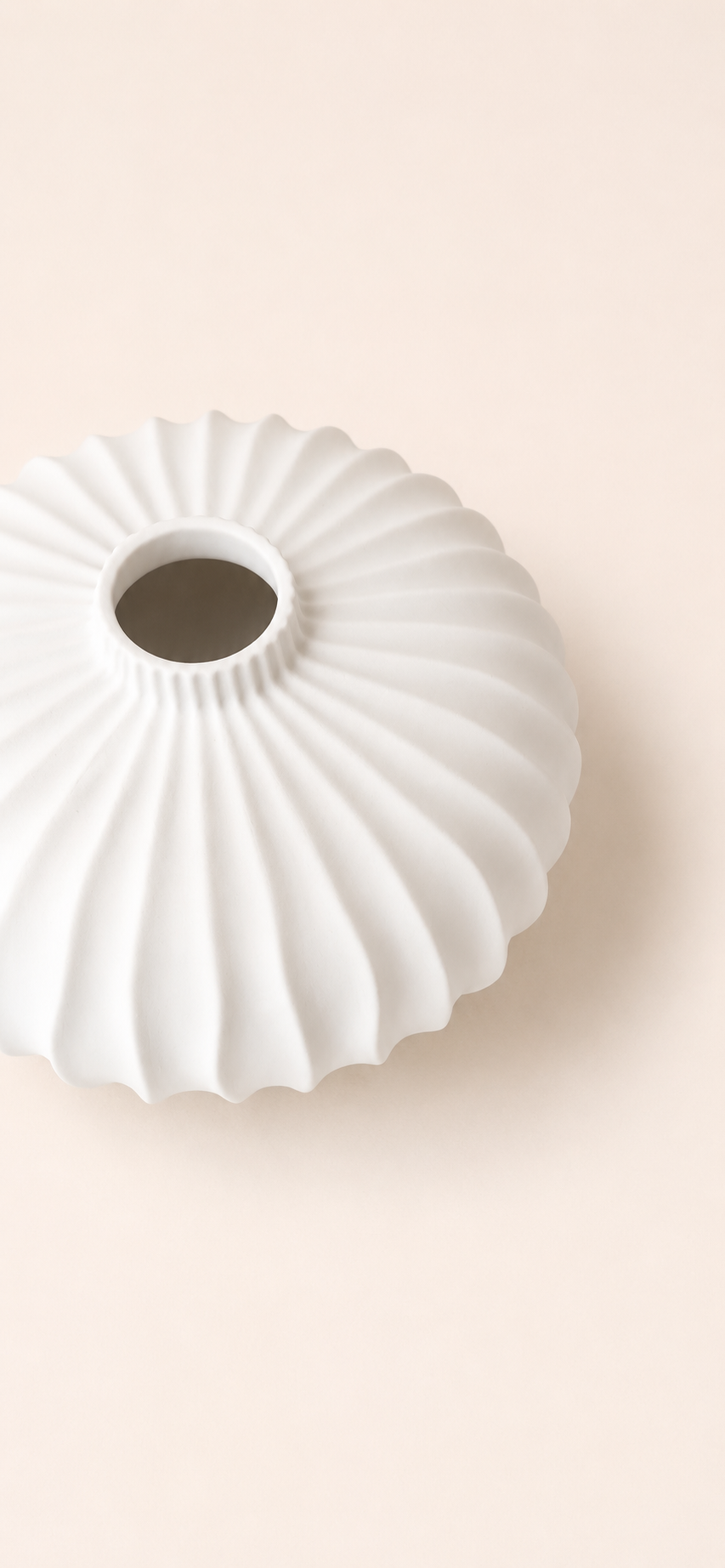 Large Off-White Ceramic Vase view 4