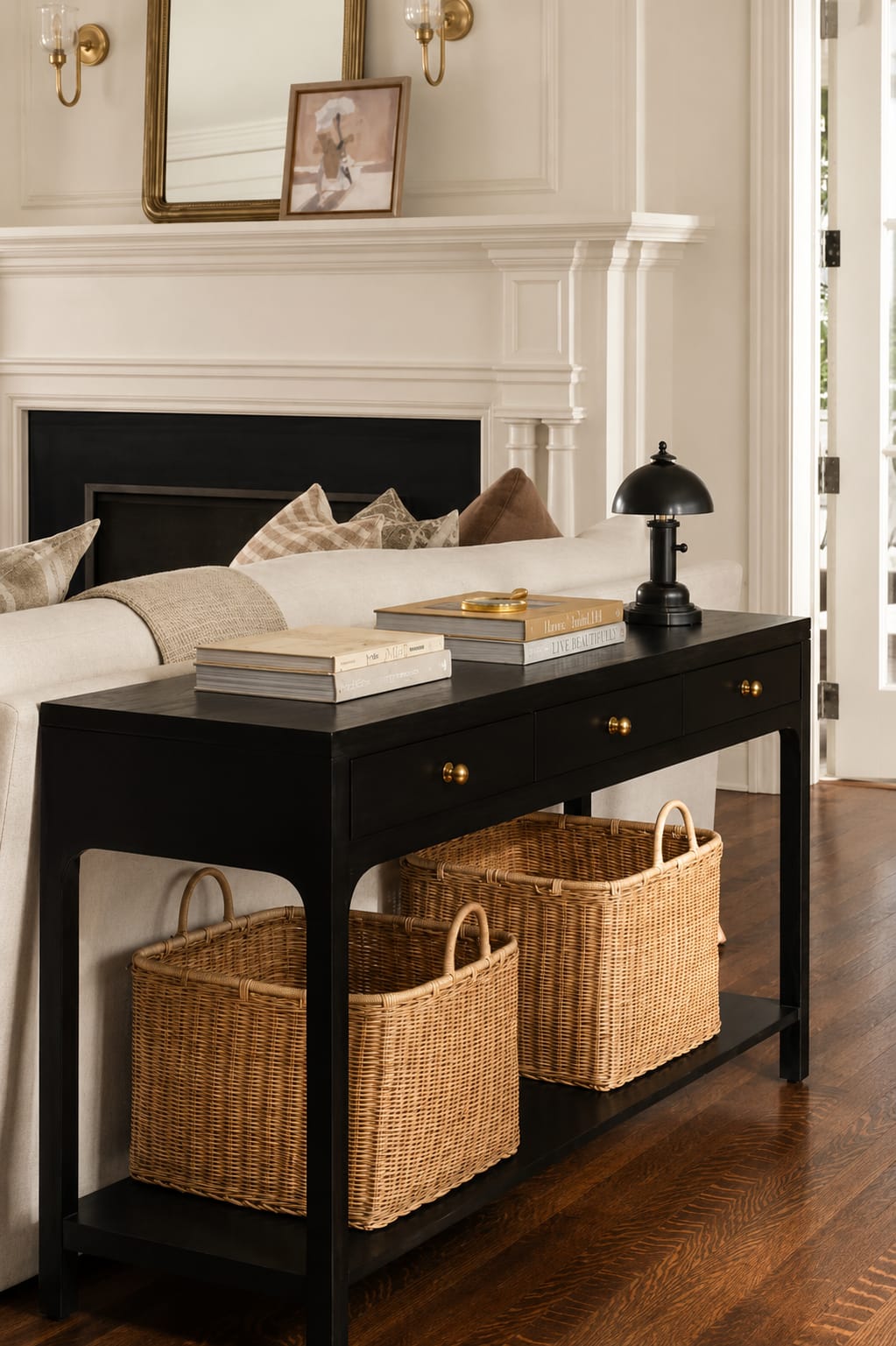 Handwoven Rattan Storage Basket view 2