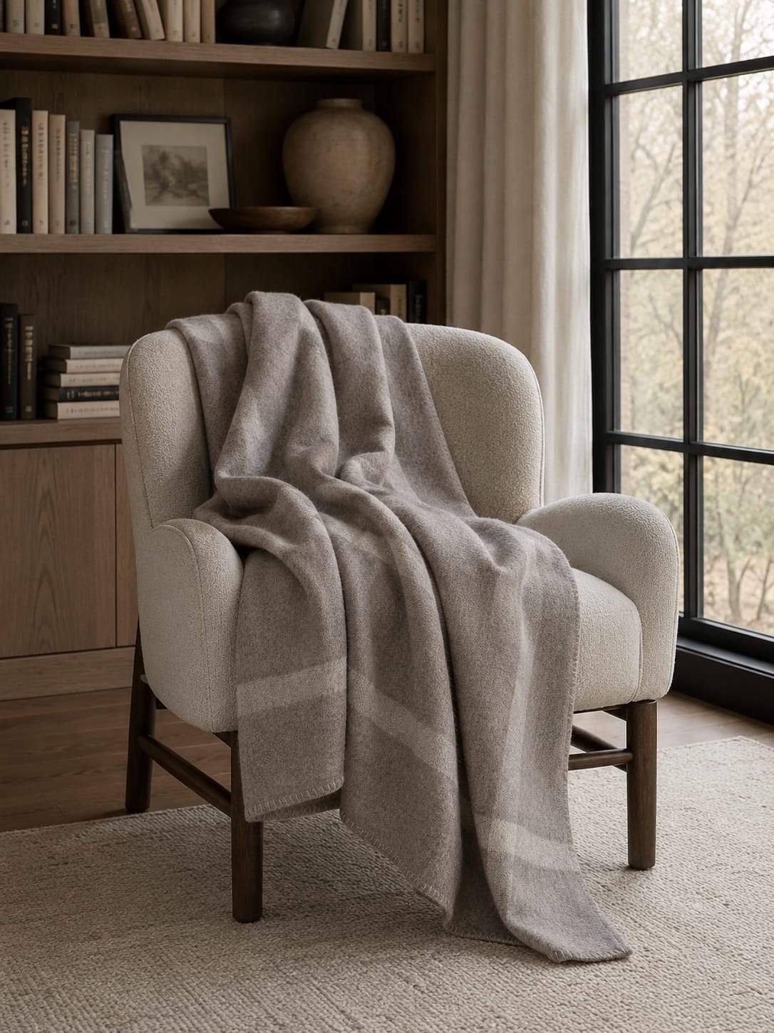 Checked Cotton Throw view 3