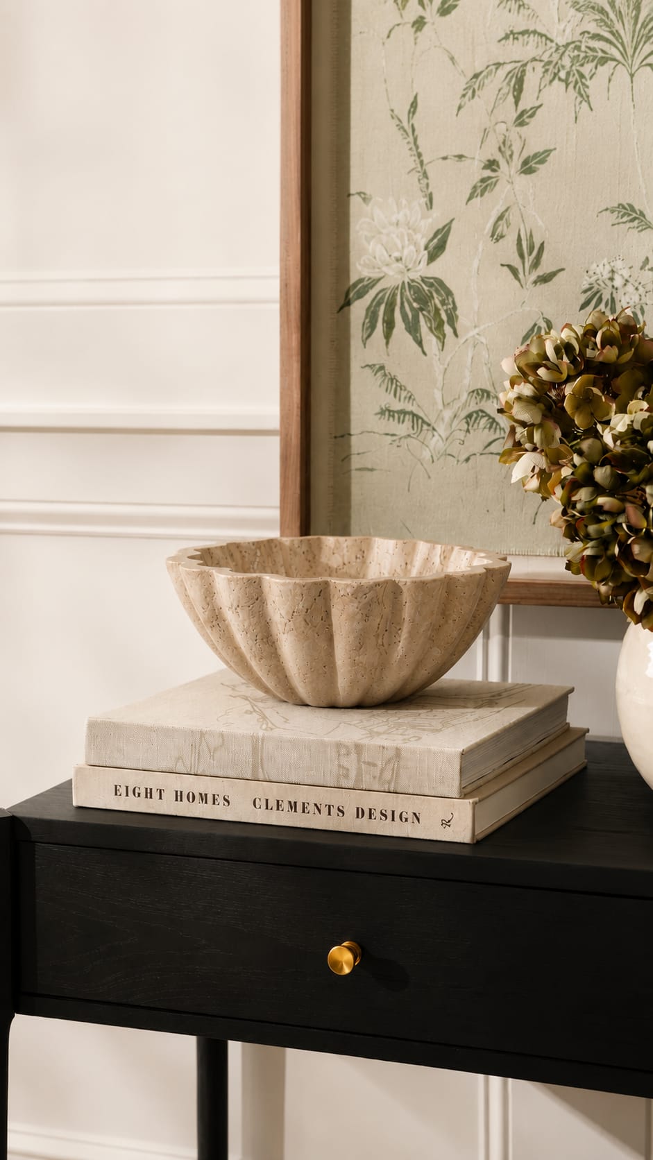 Decorative Travertine Bowl view 1
