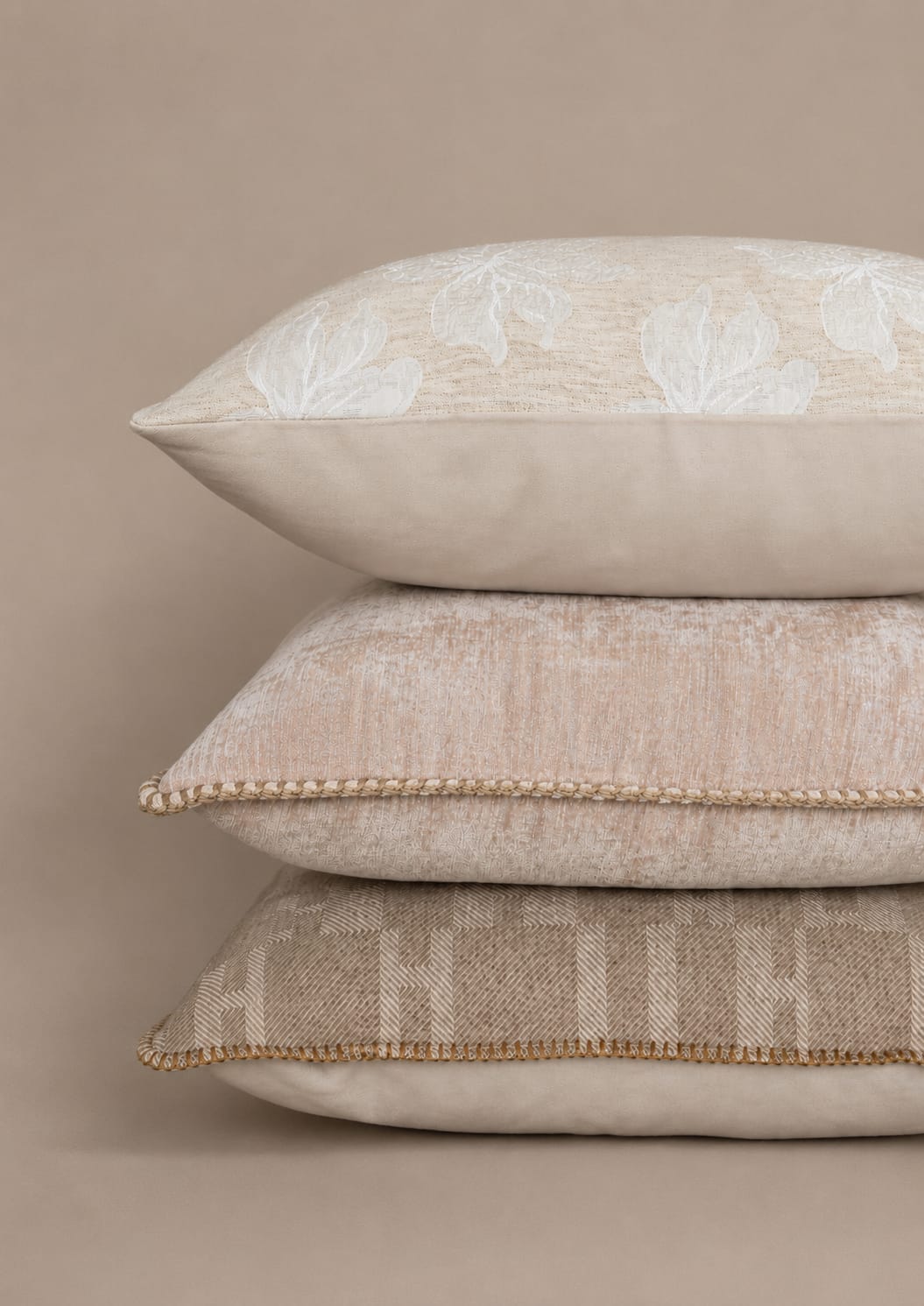 Beige Chenille Cushion Cover view 3