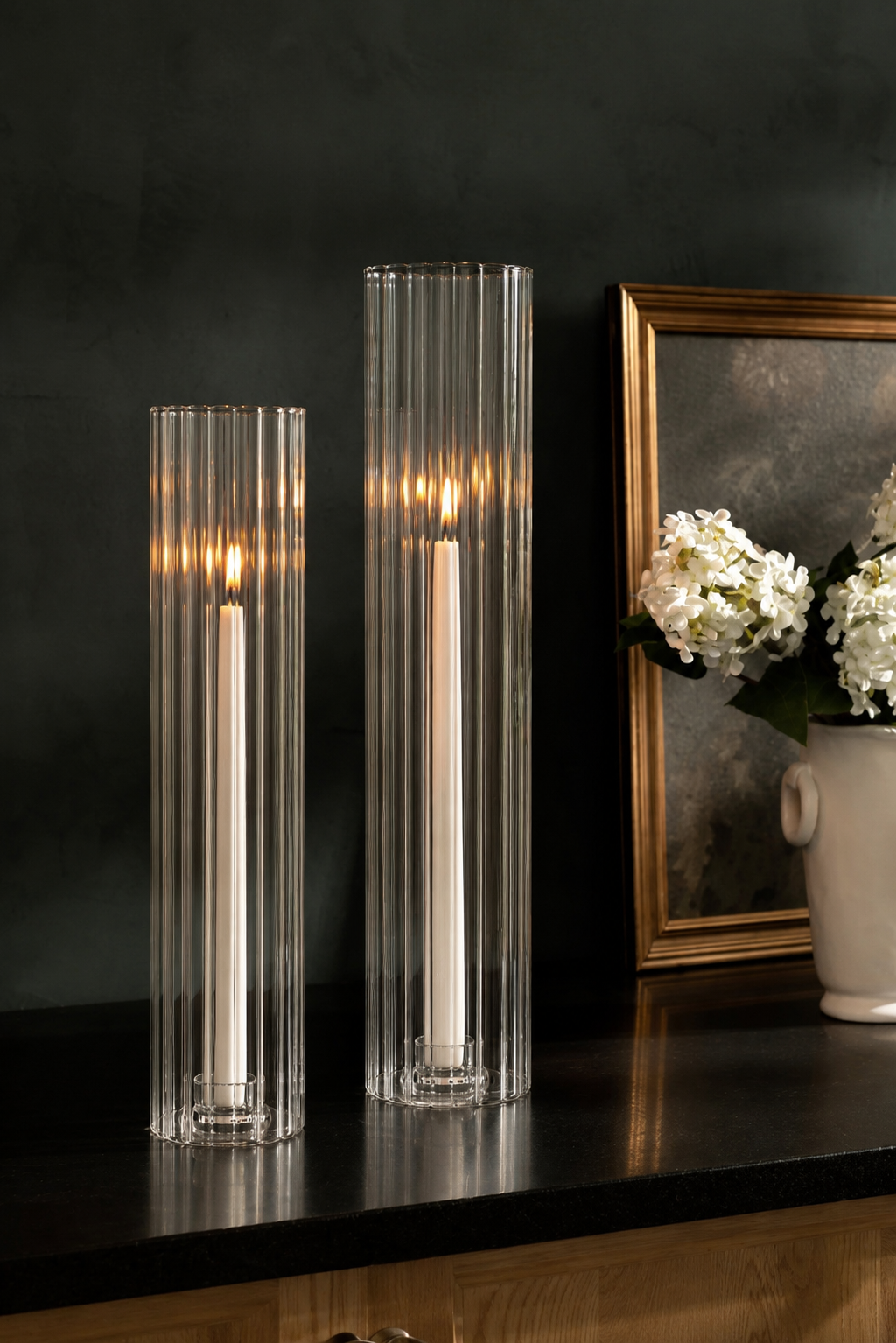 Borosilicate Glass Cylinder Candle Holder view