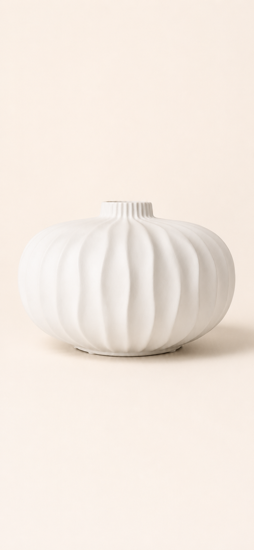 Large Off-White Ceramic Vase view 3