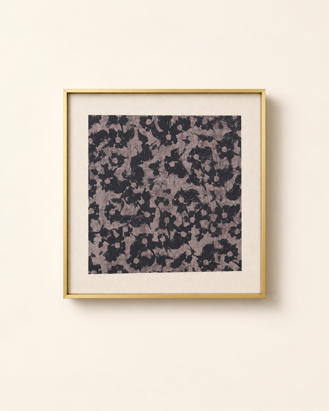 Floral Canvas Wall Art with Gold Frame view 2