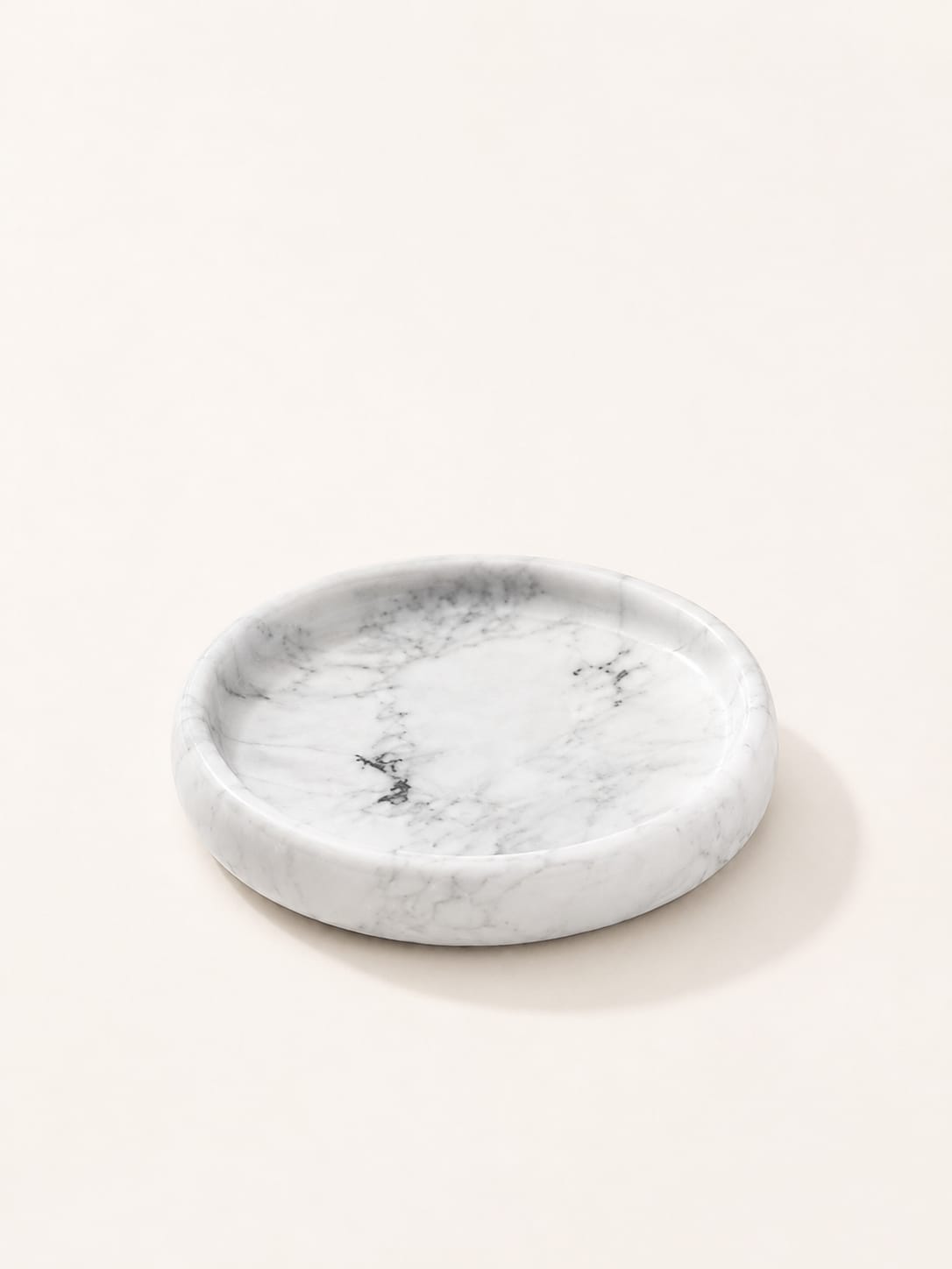 Round White Marble Base view 2