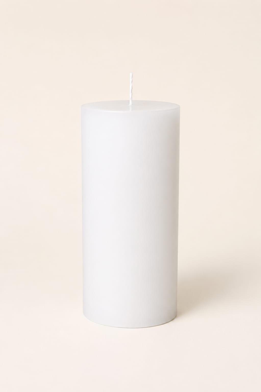 White Pillar Candle view 2
