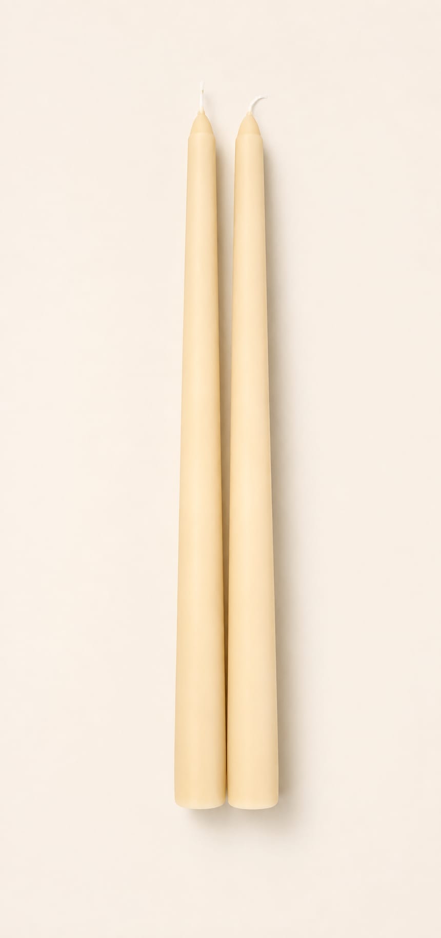 Taper Candles – Natural Beige | Set of 2 view 1