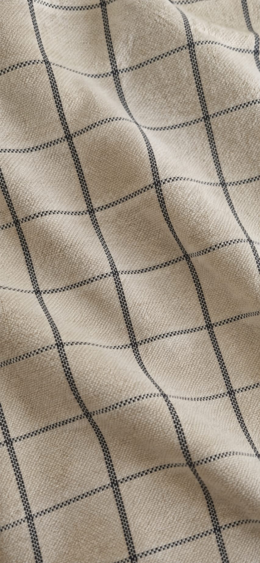 WASABI Linen & Cotton Checked Throw view 5