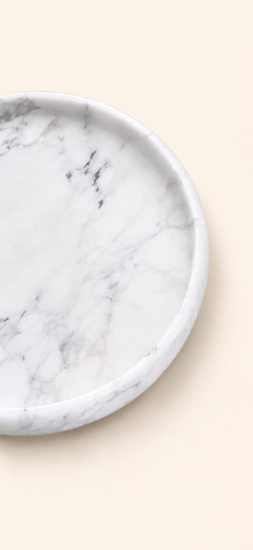 Round White Marble Base view 3