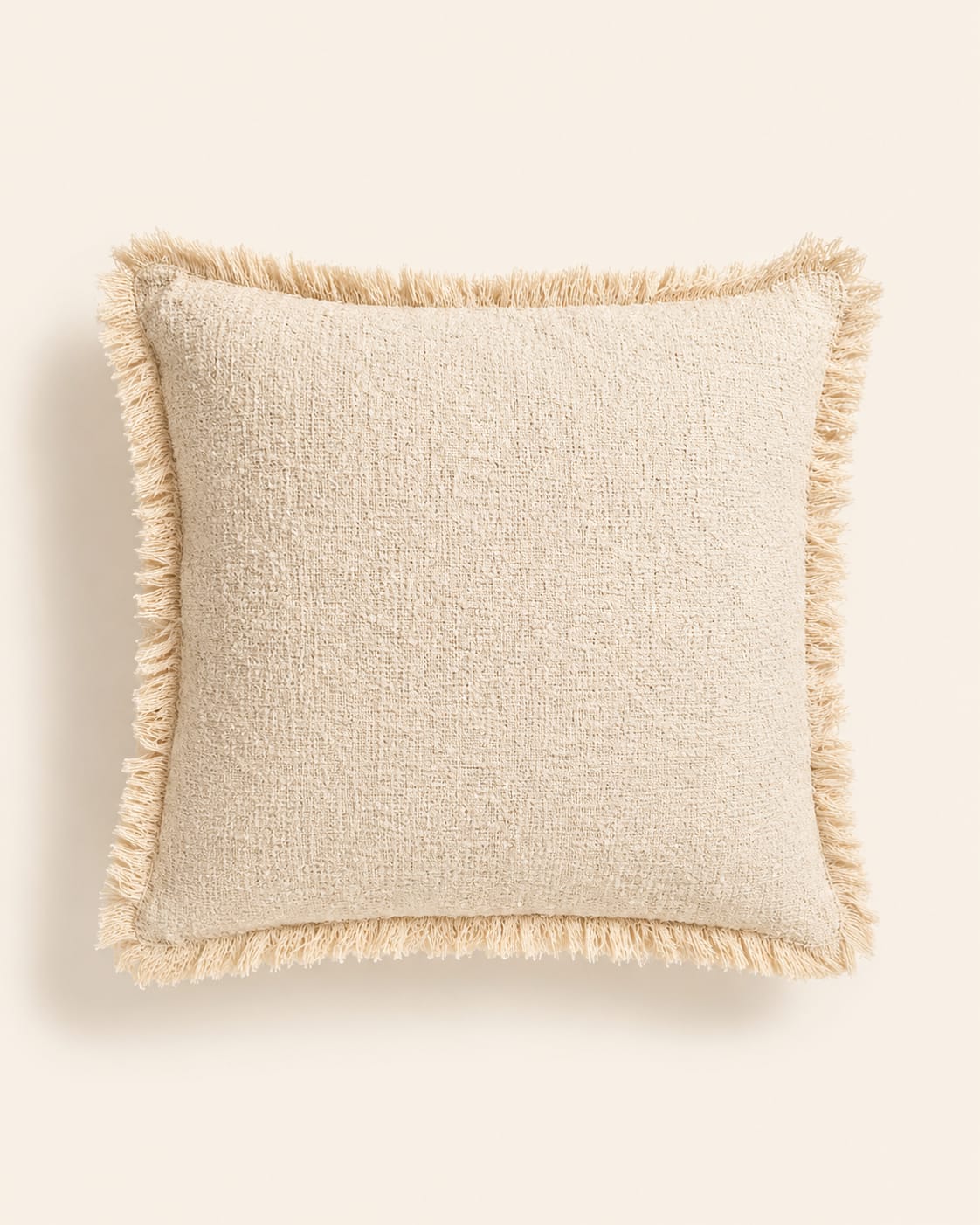 Cotton & Linen Fringe Cushion Cover view 1
